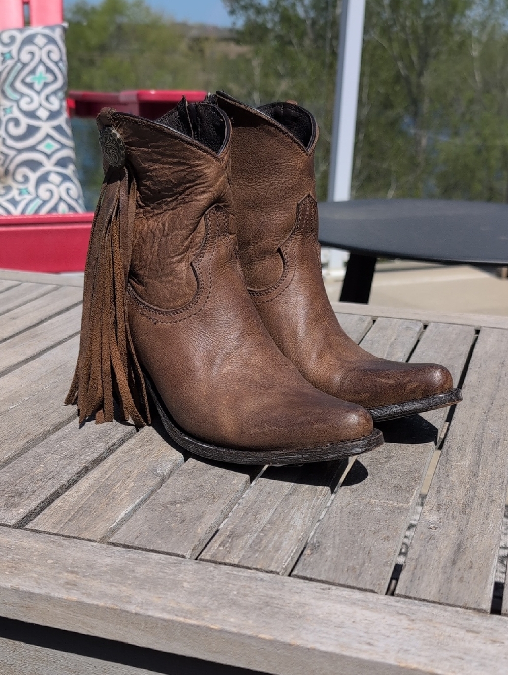 Cavenders Fringe Cowboy Booties 7